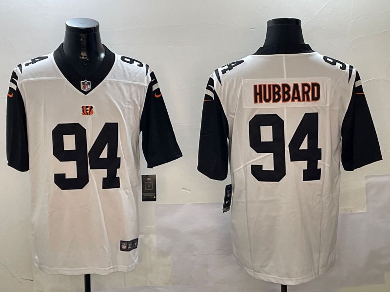 Men Cincinnati Bengals #94 Hubbard White Second generation 2024 Nike Limited NFL Jersey style 1->cincinnati bengals->NFL Jersey